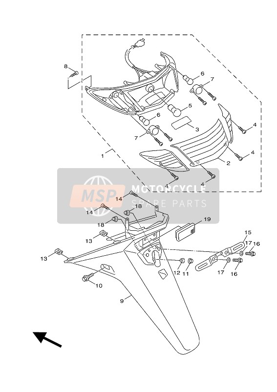 Yamaha XC125 CYGNUS X 2012 Feu Arrière pour un 2012 Yamaha XC125 CYGNUS X